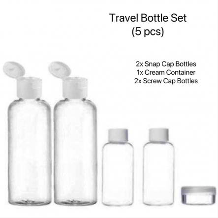 5 pcs Travel Bottle Set